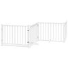 vidaXL Barri&egrave;re pour chien porte pliable 8panneaux blanc bois peuplier