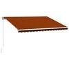 vidaXL Auvent r&eacute;tractable Orange et marron 450 &times; 300 cm