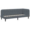 vidaXL Cadre de lit d'angle Gris fonc&eacute; 80 x 200 cm Velours