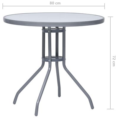 vidaXL Ensemble à dîner de jardin 5 pcs Aluminium et textilène Argenté