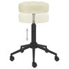 vidaXL Chaises pivotantes &agrave; manger lot de 2 cr&egrave;me velours