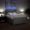 vidaXL Sommier &agrave; lattes de lit avec matelas Gris clair 140x190cm Tissu