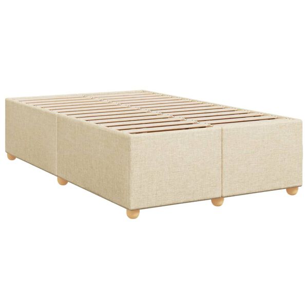 vidaXL Cadre de lit sans matelas cr&egrave;me 120x190 cm tissu