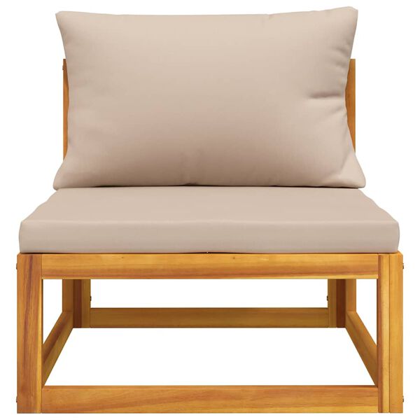 vidaXL Salon de jardin avec coussins 2 pcs bois massif acacia