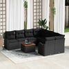 vidaXL Ensemble de canap&eacute; de jardin avec stockage 9 pcs Noir polyrotin