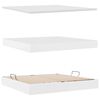 vidaXL Lit avec rangement et matelas Blanc 200 x 200 cm Simili cuir