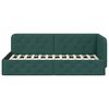 vidaXL Cadre de lit d'angle Vert fonc&eacute; 90 x 190 cm tissu