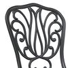 vidaXL Ensemble bistro de jardin 3 pcs Noir Aluminium