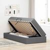 vidaXL Lit avec rangement et matelas Gris fonc&eacute; 90 x 200 cm Polyester