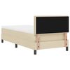 vidaXL Lit &agrave; ressorts avec matelas Cr&egrave;me 90 x 200 cm tissu