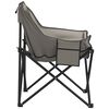 vidaXL Chaise de camping avec poche pliable lot de 2 gris