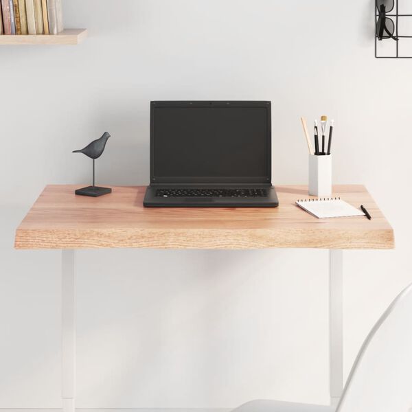vidaXL Dessus de table bois massif trait&eacute; bordure assortie