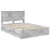 vidaXL Cadre de lit Gris b&eacute;ton 135 x 190 cm Bois Ing&eacute;nierie