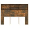vidaXL Armoire de t&ecirc;te de lit Ch&ecirc;ne fum&eacute; 140x19x103,5 cm