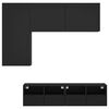 vidaXL Unit&eacute;s murales TV 4 pcs noir bois d'ing&eacute;nierie