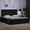 vidaXL Lit avec rangement et LED Noir 180 x 200 cm Simili cuir