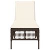 vidaXL Chaise longue avec coussin marron r&eacute;sine tress&eacute;e