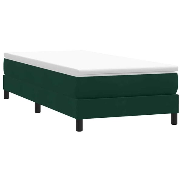vidaXL Sommier &agrave; lattes de lit sans matelas vert fonc&eacute; 90x210 cm