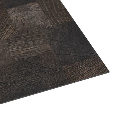 vidaXL Planche de plancher autoadhésif PVC5,11m² Marron structure bois