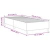 vidaXL Cadre de lit plateforme Gris fonc&eacute; 90 x 190 cm tissu