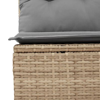 vidaXL Salon de jardin et coussins 14 pcs mélange beige résine tressée