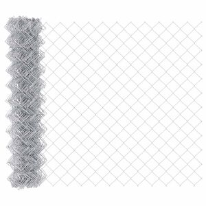 vidaXL Cl&ocirc;ture en treillis m&eacute;tallique 10 x 1 m Acier galvanis&eacute; Argent&eacute;