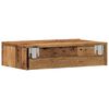 vidaXL Meuble TV avec &eacute;clairage LED vieux bois 60x35x15,5 cm