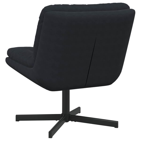 vidaXL Fauteuil relaxant pivotant Noir 63 x 75 x 76 cm Velours