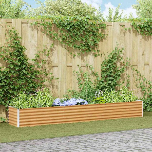 vidaXL Jardini&egrave;re sur&eacute;lev&eacute;e 290 x 50 x 36 cm Acier galvanis&eacute;
