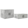 vidaXL Armoire de rangement 2 pcs Gris b&eacute;ton 103 x 41 x 40 cm