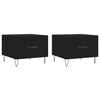vidaXL Tables basses 2 pcs noir 50x50x40 cm bois d'ing&eacute;nierie