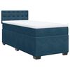 vidaXL Sommier &agrave; lattes de lit et matelas Bleu fonc&eacute; 80x200 cm Velours