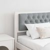 vidaXL T&ecirc;te de lit Autre Blanc et gris clair 180 cm Bois massif en pin