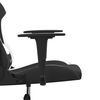 vidaXL Chaise de jeu de massage Noir et blanc Tissu