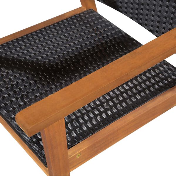vidaXL Ensemble &agrave; manger d'ext&eacute;rieur 9 pcs R&eacute;sine tress&eacute;e noir marron