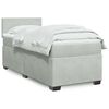 vidaXL Sommier &agrave; lattes de lit et matelas Gris clair 80x200 cm Velours