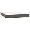 vidaXL Sommier &agrave; lattes de lit et matelas Gris fonc&eacute; 140x190cm Velours