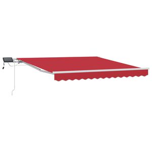 vidaXL Auvent r&eacute;tractable Rouge 300 x 250 cm Tissu et Aluminium