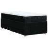 vidaXL Sommier &agrave; lattes de lit avec matelas Noir 100x200 cm Tissu