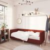 vidaXL Lit avec matelas et USB Rouge bordeaux Tissu 90x200cm