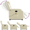 vidaXL Fauteuil inclinable de massage Cr&egrave;me Similicuir