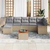vidaXL Ensemble de canap&eacute; de jardin 8 pcs Beige et Gris clair