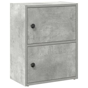 vidaXL Biblioth&egrave;que gris b&eacute;ton 40x24x52 cm bois d'ing&eacute;nierie