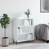 vidaXL Armoire &agrave; &eacute;tag&egrave;res blanc brillant 69,5x32,5x90 cm