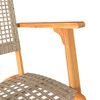 vidaXL Chaises de jardin lot de 2 beige résine tressée bois d’acacia