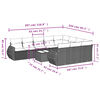 vidaXL Salon de jardin 11 pcs avec coussins beige r&eacute;sine tress&eacute;e