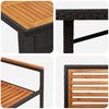 vidaXL Ensemble de salle &agrave; manger pour jardin 9 pcs Noir et Marron