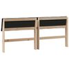 vidaXL T&ecirc;te de lit capitonn&eacute;e Noir 200 cm Pin massif