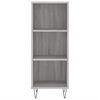 vidaXL Buffet haut Sonoma gris 34,5x34x180 cm Bois d'ing&eacute;nierie