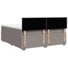 vidaXL Sommier &agrave; lattes de lit avec matelas Taupe 180x200 cm Tissu
